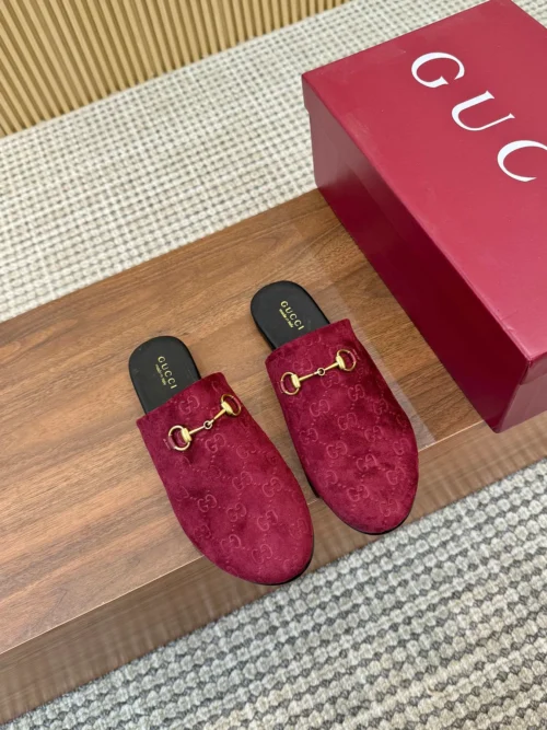 Gucci Lambskin Slides Style 0130