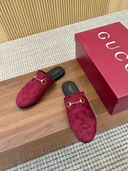 Gucci Lambskin Slides Style 0130