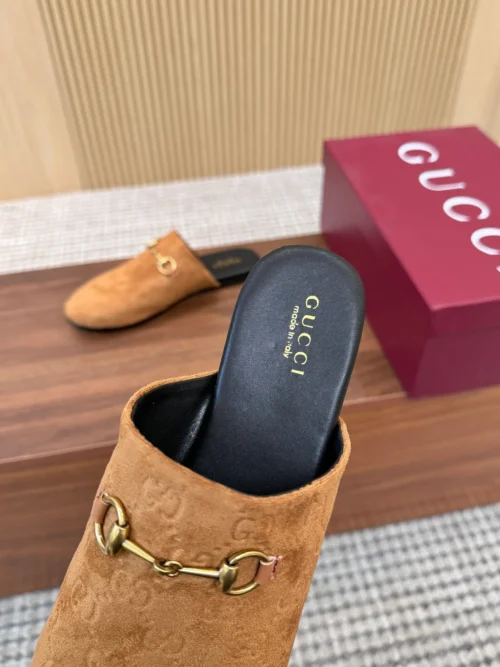 Gucci Lambskin Slides Style 0133