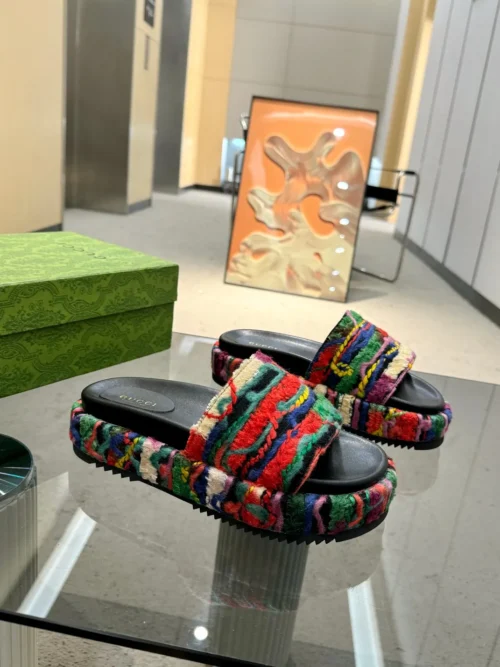 Gucci Lambskin Slides Style 0135