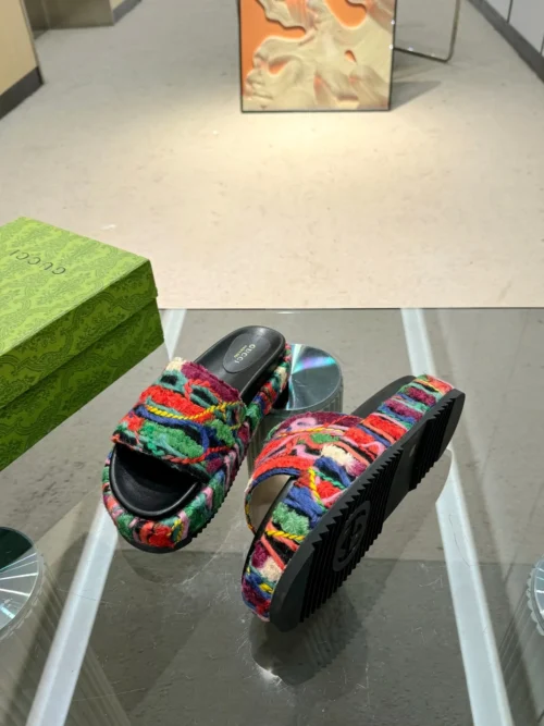 Gucci Lambskin Slides Style 0135