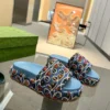 Gucci Lambskin Slides Style 0136