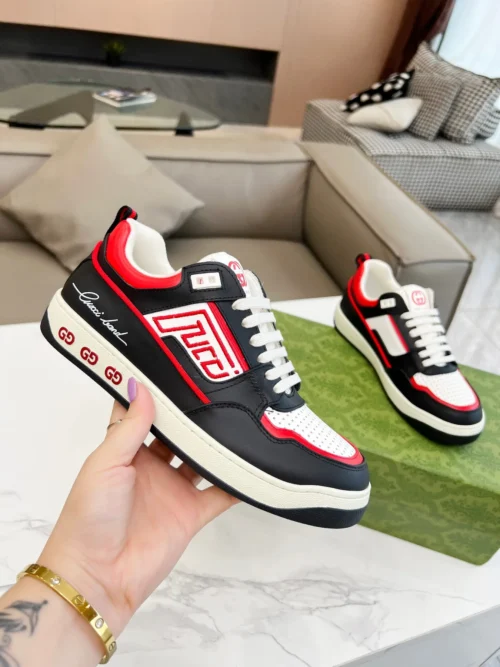 Gucci Off White Leather Sneakers Style 0138