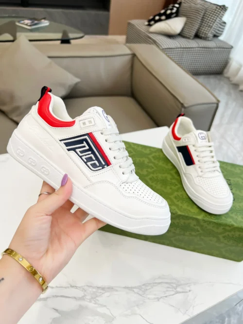 Gucci Off White Leather Sneakers Style 0139