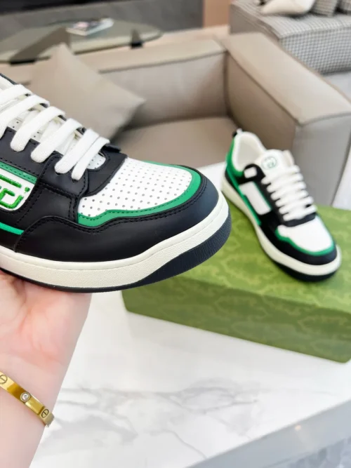 Gucci Off White Leather Sneakers Style 0142