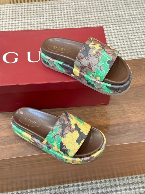 Gucci Lambskin Slides Style 0161