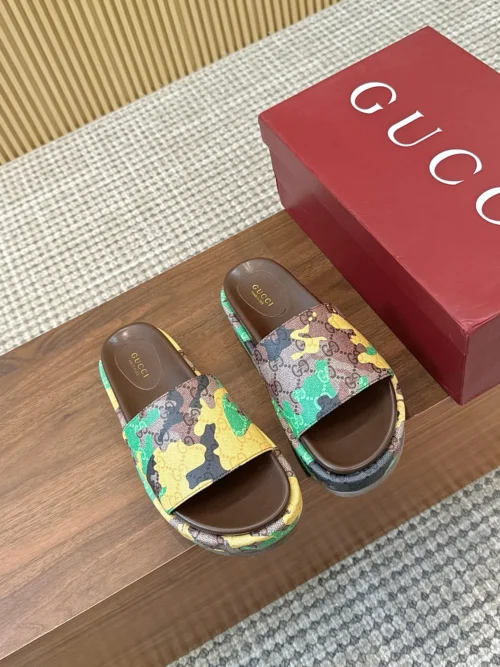 Gucci Lambskin Slides Style 0161