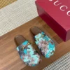 Gucci Lambskin Slides Style 0166