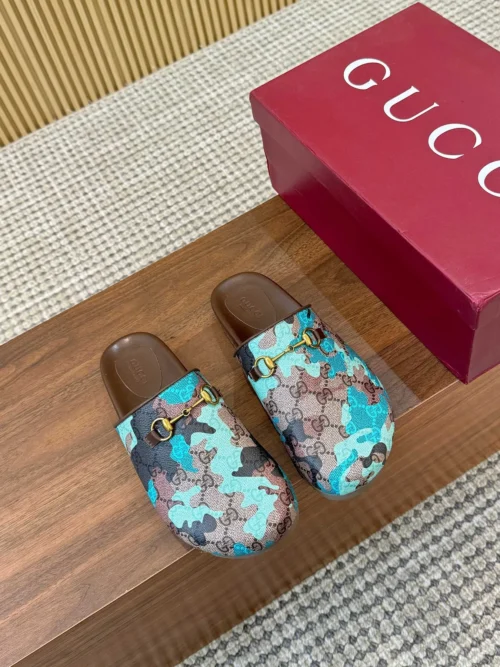 Gucci Lambskin Slides Style 0166
