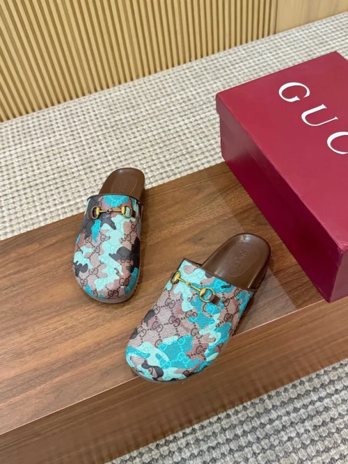 Gucci Lambskin Slides Style 0166