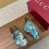 Gucci Lambskin Slides Style 0166
