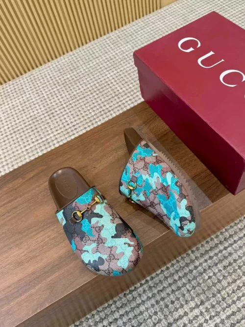 Gucci Lambskin Slides Style 0166