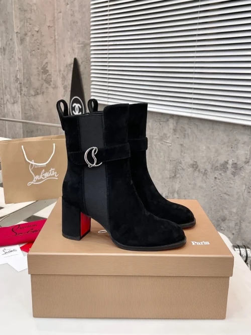 Christian Louboutin Black Calfskin Boots