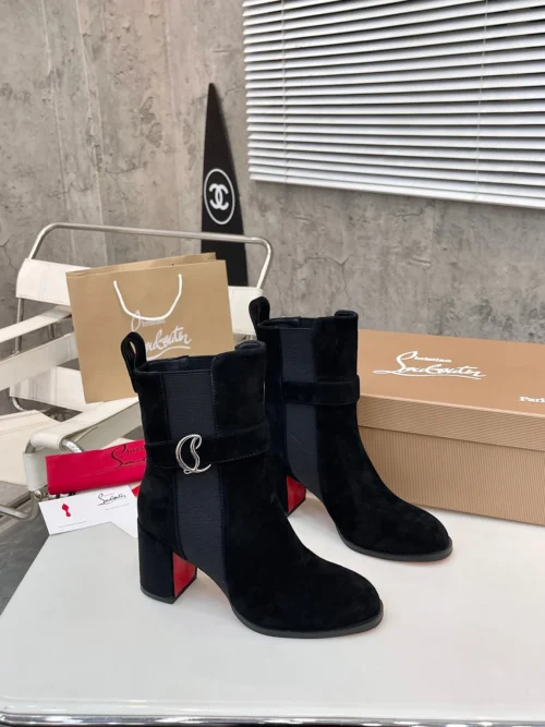 Christian Louboutin Black Calfskin Boots