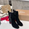 Christian Louboutin Black Calfskin Boots