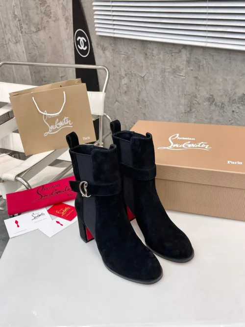 Christian Louboutin Black Calfskin Boots
