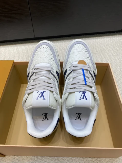 Louis Vuitton Trainer Leather Sneakers Style 0046