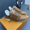 Louis Vuitton Trainer Calfskin Sneakers Style 0141