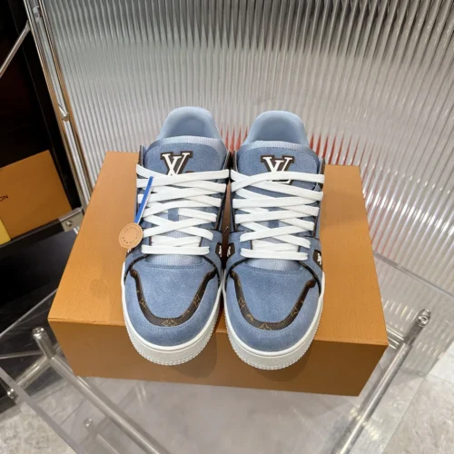 Louis Vuitton Trainer Leather Sneakers Style 0155