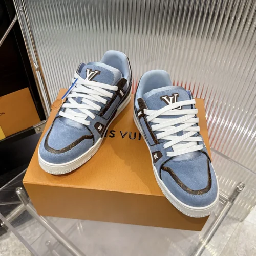 Louis Vuitton Trainer Leather Sneakers Style 0155