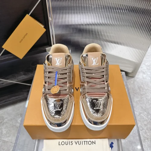 Louis Vuitton Trainer Leather Sneakers Style 0211