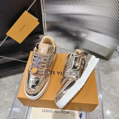 Louis Vuitton Trainer Leather Sneakers Style 0211