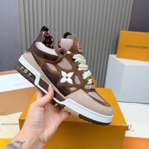 Louis Vuitton Trainer Calfskin Sneakers Style 0323