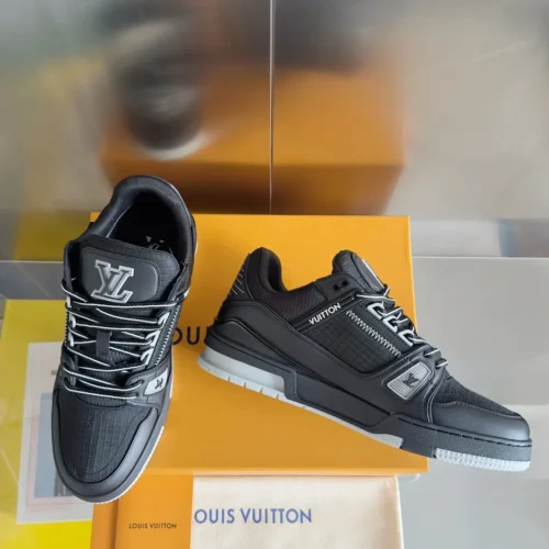 Louis Vuitton Trainer Leather Sneakers Style 0335