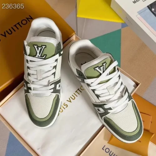 Louis Vuitton Trainer Leather Sneakers Style 0355
