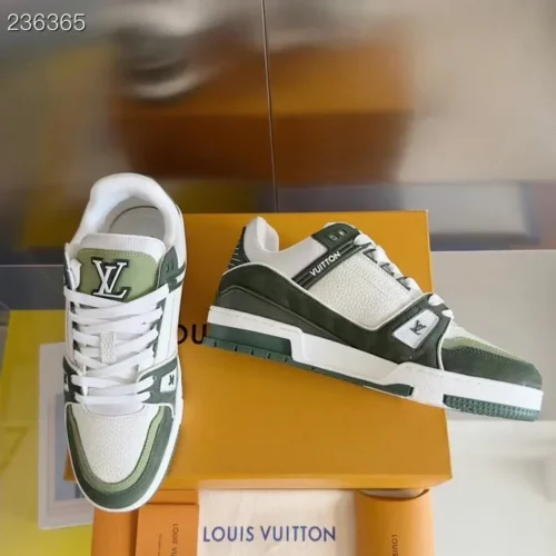 Louis Vuitton Trainer Leather Sneakers Style 0355