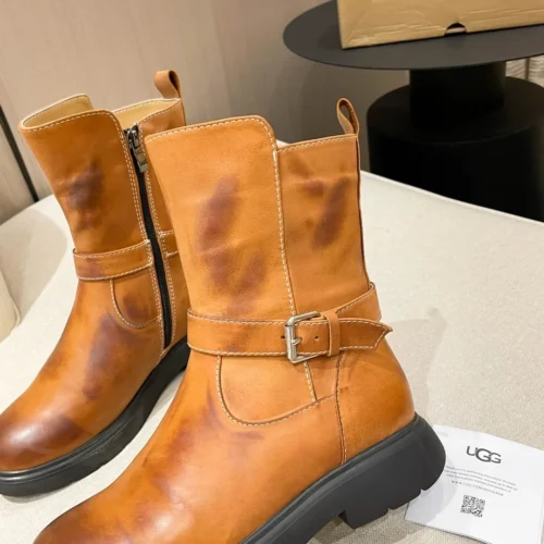 UGG Brown Leather Snow Boots