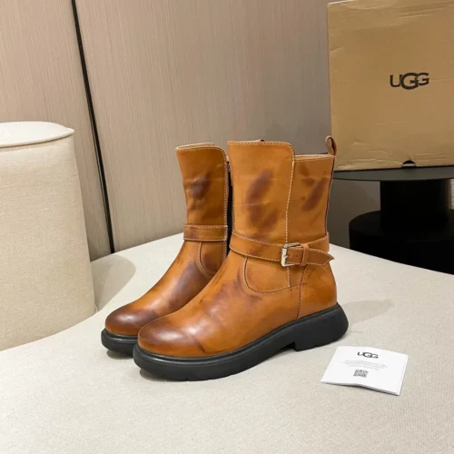 UGG Brown Leather Snow Boots