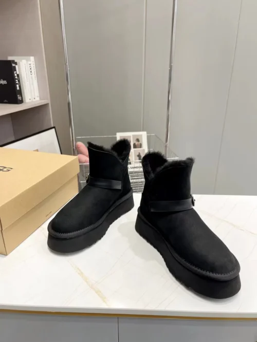UGG Black Shearling Sneakers