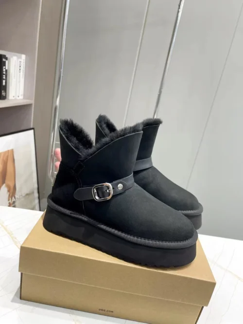 UGG Black Shearling Sneakers